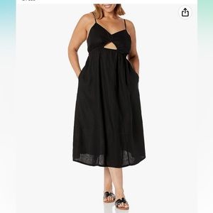 NWT Amazon The Drop Women's Maci Strappy V-Neck Cutout Smocked Back Midi Dress